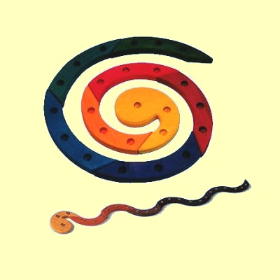 Geburtstags-Spirale bunt Grimms 24 L�cher - Normalbild