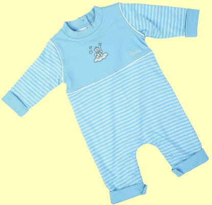 Baby Bear Boy blau Strampler gef�ttert Gr. 56 - Normalbild