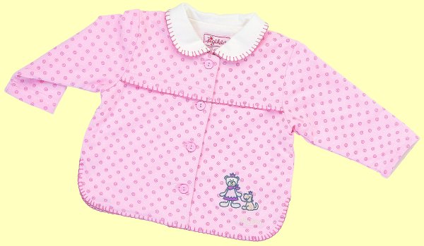 Baby Bear Girl rosa P�nktchenjacke gef�ttert Gr. 74 - Normalbild