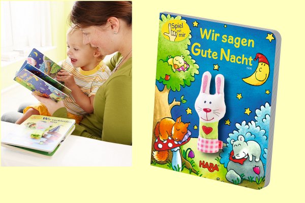 Fingerpuppen-Buch Spiel mit mir Wir sagen Gute Nacht Haba 5395 - Normalbild