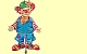 Hampelfigur Clown blau