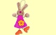 Anh�nger Hase M�dchen 15cm (Sigikid 37233)