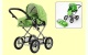 Puppenwagen Kombi gr�n Brio