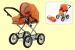 Puppenwagen Kombi orange Brio