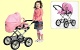 Puppenwagen Kombi rosa Brio
