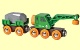 Brio Bahn Gr�ner Kranwagen mit Anh�nger und Fracht