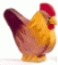 Huhn braun hockend (Ostheimer)