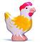 Huhn stehend gelb (Holztiger)