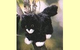 Katze klein schwarz Mohrchen Pl�schtier K�sen 2962