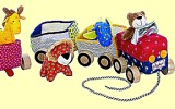 Safarizug PlayQ Sigikid 49669 Spielen und Nachziehen 60cm 