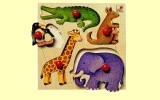Holzpuzzle Zootiere 5 Teile Selecta 2051 