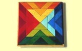 Geometrisches Puzzle Viereck Indian Grimms