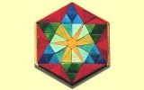 Geometrisches Puzzle Sechseck Stern Grimms