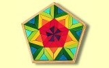 Geometrisches Puzzle F�nfeck Seerose Grimms
