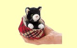 Fingerpuppe Mini K�tzchen im Korb Folkmanis 2715