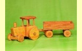 Traktor mit Anh�nger klein natur Grimms