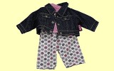 Puppenkleidung Baby 42cm-46cm Hose Blumenmuster G�tz 3401845