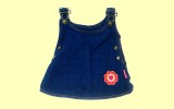 Handpuppe Bekleidung 65cm Jeans-Tr�gerrock Living Puppets W176
