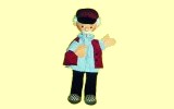 Kasperlepuppe Gro�vater 30cm