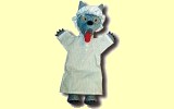 Kasperlepuppe Wolf verkleidet 30cm