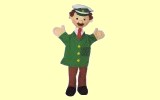 Kasperlepuppe Polizist gr�n 40cm