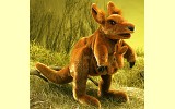 Handpuppe K�nguruh mit Baby Folkmanis 2821