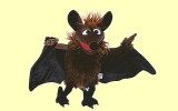 Handpuppe Gaston die Fledermaus Living Puppets W434