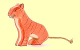 Tiger sitzend Ostheimer