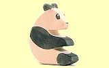 Panda sitzend Ostheimer
