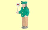 Polizist mit Kelle Ostheimer