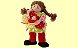 Biegepuppe M�dchen braun mit Puppe K�the Kruse 65563