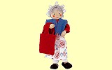 Biegepuppe Oma mit Tasche K�the Kruse 65551