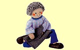 Biegepuppe Opa mit Tasche K�the Kruse 65552