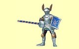 Ritter mit Fl�gelchen-Helm blau Papo