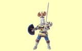 Ritter mit Adlerhelm und Axt blau Papo