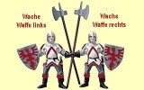 Wache rot 2 St�ck Lanze links + Lanze rechts Papo