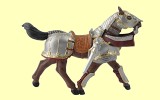 Pferd mit R�stung rot Papo