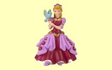 Prinzessin mit Vogel rosa Papo