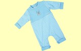 Baby Bear Boy blau Strampler gef�ttert Gr. 56